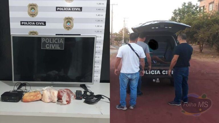 Ladroes são presos pela Polícia após furtar residência em Ladário
