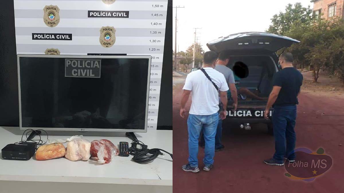 Leia mais sobre o artigo Ladroes são presos pela Polícia após furtar residência em Ladário
