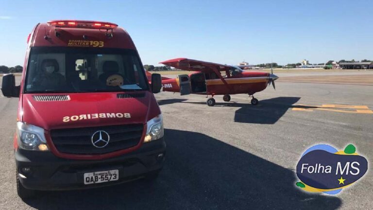 Bombeiros resgatam homem que fraturou mandíbula após levar coice de burro no Pantanal