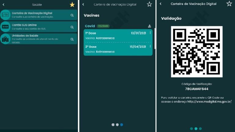 Aplicativo MS Digital disponibiliza Carteirinha de Vacinação