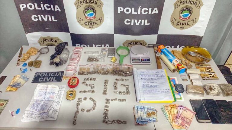 Polícia Civil de Ladário fecha bocas de fumo e prende 4 pessoas por tráfico de drogas