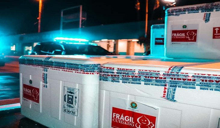 Estado recebe mais de 93 mil doses de vacina contra a Covid nesta segunda-feira