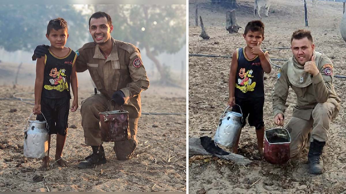 Leia mais sobre o artigo Militares se emocionam com ajuda de menino para salvar sua casa de incêndios no Pantanal