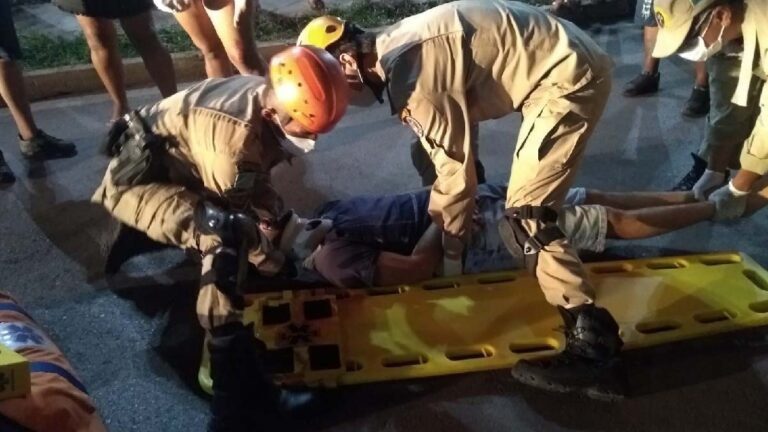 Bombeiros socorrem vítimas de atropelamento no Guatós