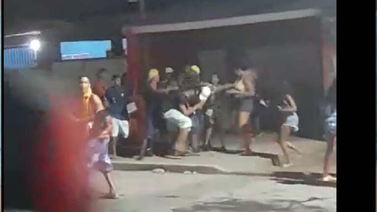 Seis pessoas são detidas após briga generalizada na parte alta de Corumbá |vídeo
