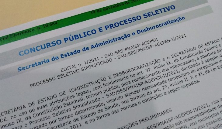 Aberto processo seletivo de profissionais da saúde para atuarem na Agepen