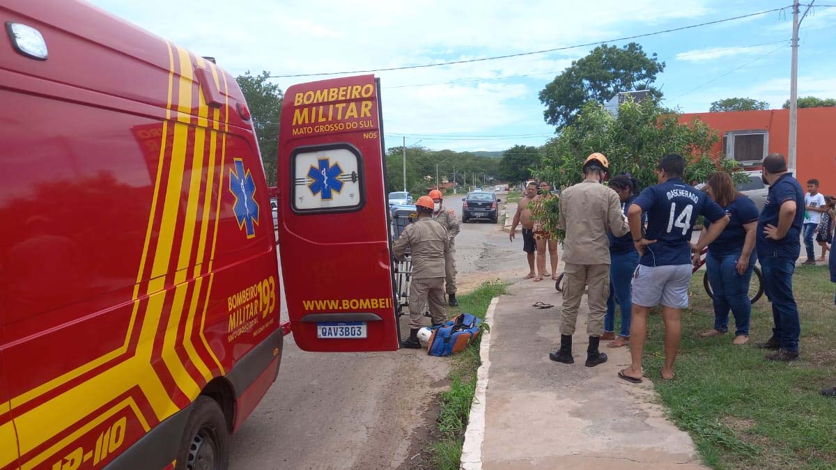 Leia mais sobre o artigo Bombeiros socorrem crianças atropeladas no centro e Anel Viário de Corumbá