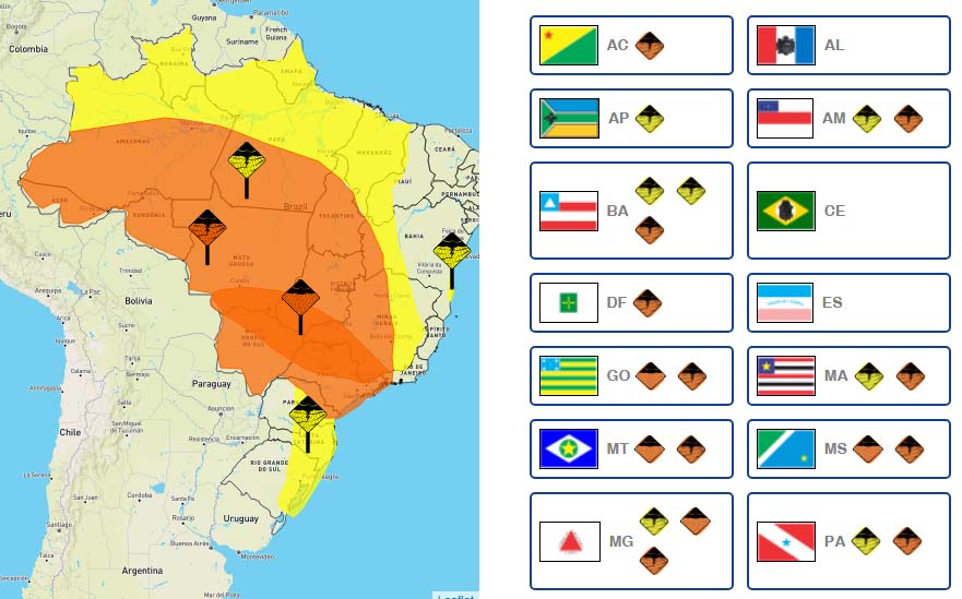 Defesa Civil emite aviso de chuvas intensas e alerta para risco de inundações em Corumbá 2 cemtec Chuvas intensas