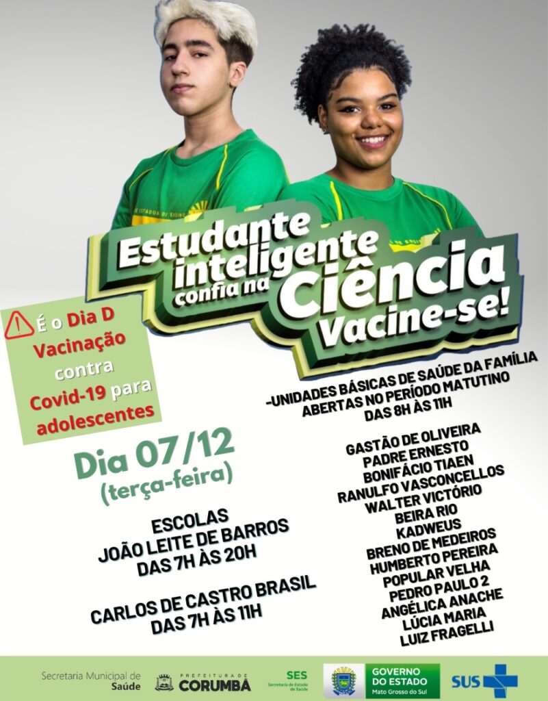 Dia D de vacinação dos estudantes de MS será nesta terça-feira 2 comite puerto suarez 1