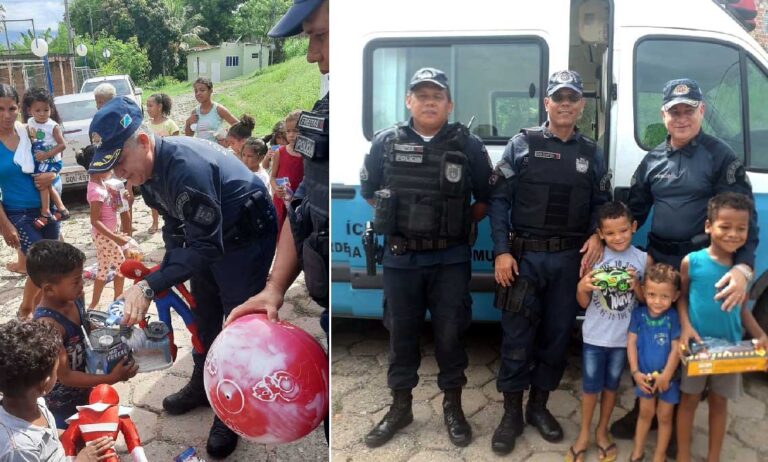 Comando do 6º BPM distribui brinquedos para crianças carentes de Corumbá e Ladário