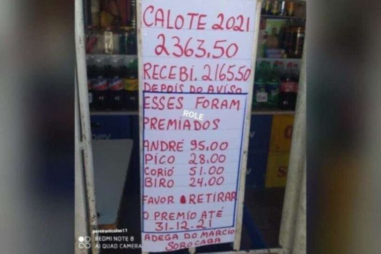 ‘Os premiados’: Bar divulga lista de caloteiros do ano e viraliza