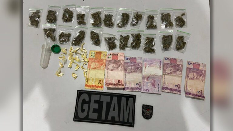 Casal é detido pela PM por tráfico de drogas no Cristo Redentor