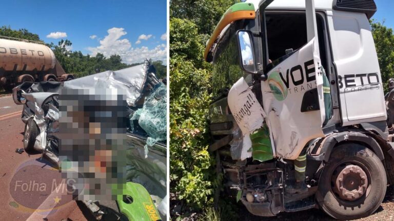 Duas pessoas morrem e uma fica gravemente ferida em colisão frontal na BR-262