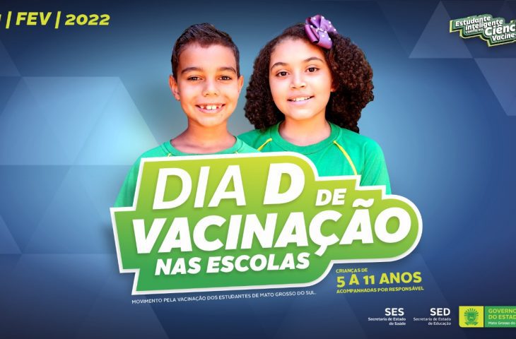 Dia D de Vacinação de estudantes de MS acontece nesta segunda-feira, 21 de fevereiro