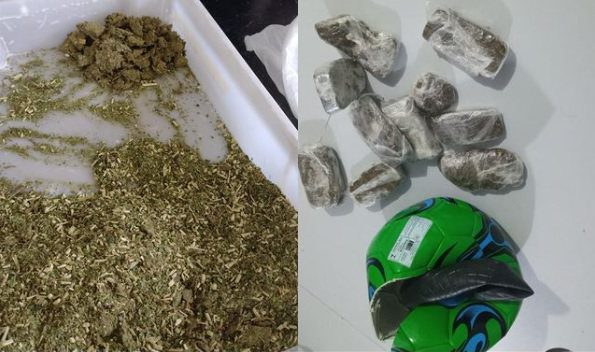 Maconha é encontrada dentro de bola de futebol e de erva de tereré em presídio do MS