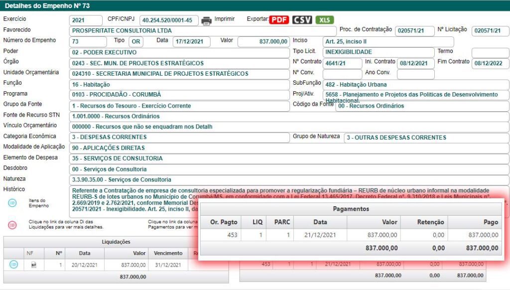 Nebuloso e sem transparência disse MPMS sobre contrato de R$ 4 milhões da prefeitura de Corumbá 2 pagamento antecipado