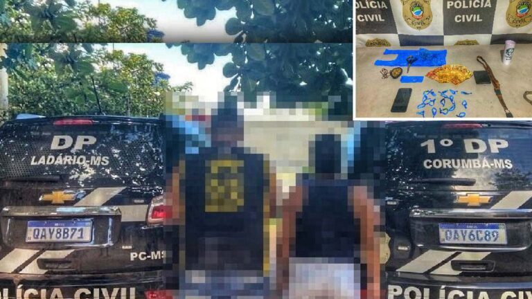 Irmãos que vendiam drogas por delivery são presos pela Polícia Civil no centro de Corumbá