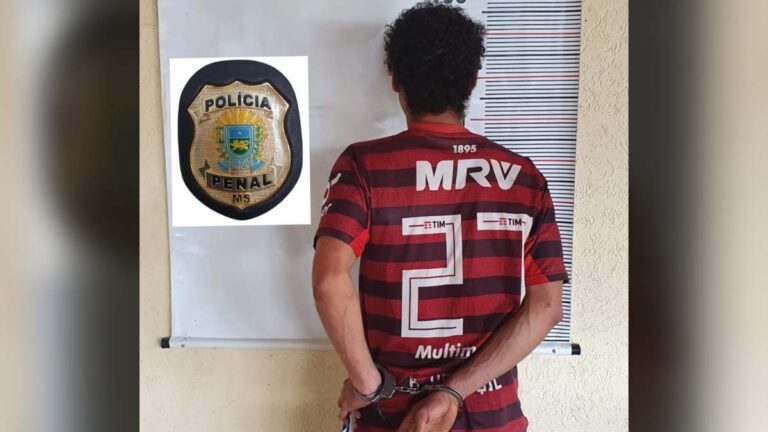 Foragido desde janeiro, condenado por roubo é preso pela Polícia Penal de Corumbá