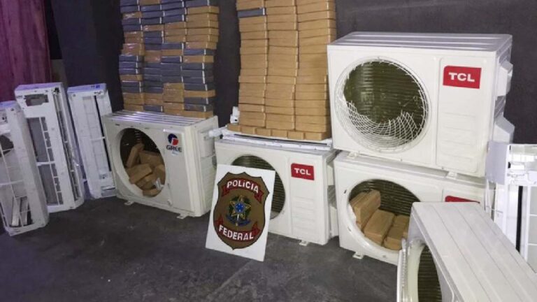 PF apreende 210 Kg de entorpecentes escondidas aparelhos de ar-condicionado