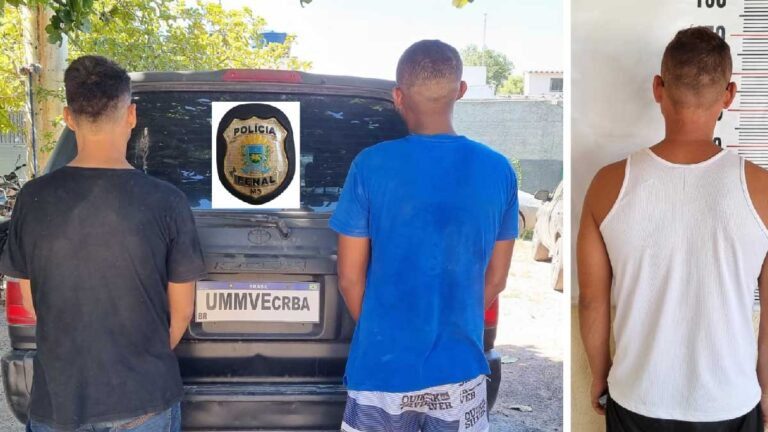Condenados por roubo, tráfico e homicídio são presos pela Polícia Penal