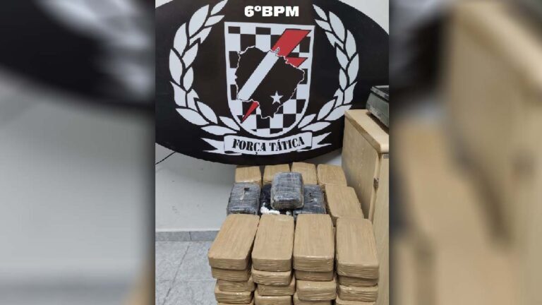 Força Tática apreende mais de 100 Kg de entorpecente durante abordagem em Corumbá