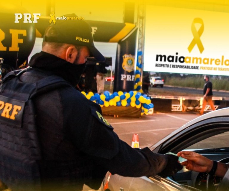 PRF inicia campanha Maio Amarelo para alertar sobre trânsito