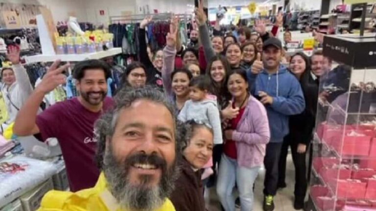 Surpreendidos pelo frio atores de “Pantanal” correm para comprar casacos no centro de Aquidauana