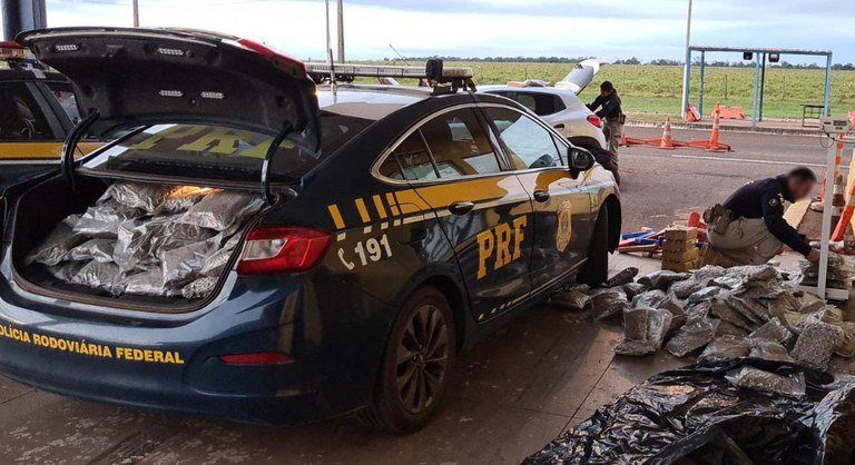 PRF apreende 197 Kg de skunk e maconha na BR-163
