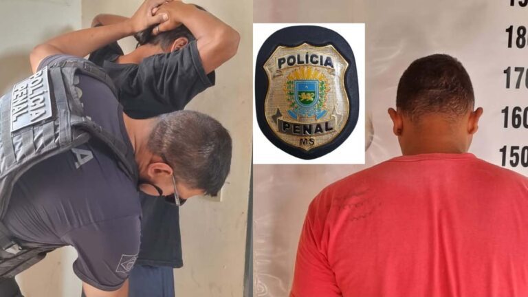 Condenados por homicídio e roubo são presos pela Polícia Penal em Corumbá