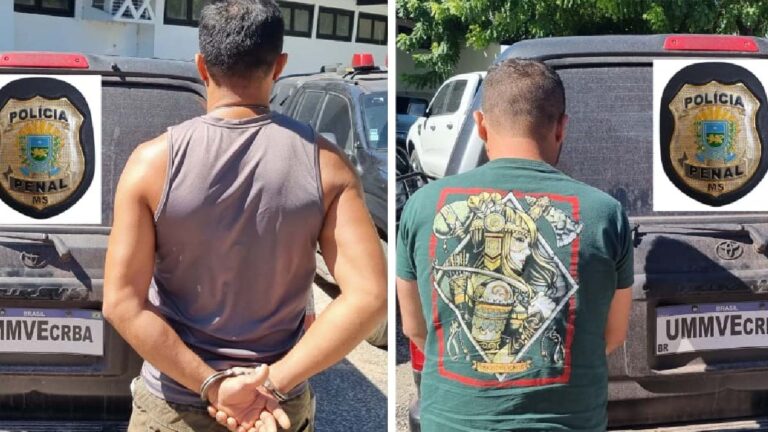 Condenados por tráfico de armas e receptação são presos pela Polícia Penal de Corumbá
