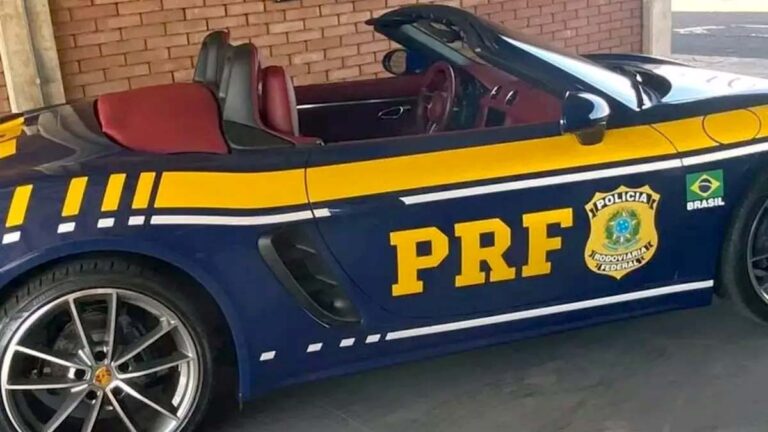 Apreendida do tráfico, Porsche conversível é nova viatura da PRF em MS