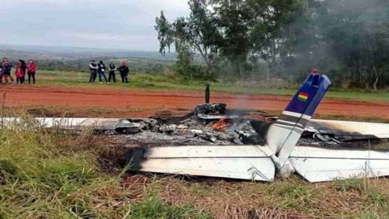 Aeronave boliviana é destruída em incêndio no Paraguai