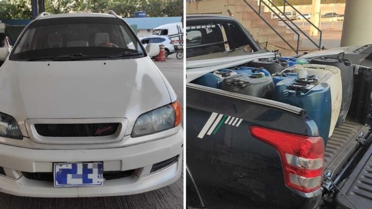 Receita Federal e PM apreendem 450 litros de combustível em trilha clandestina na fronteira