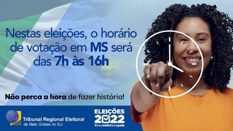 Eleitor deve estar atento ao horário de votação em MS