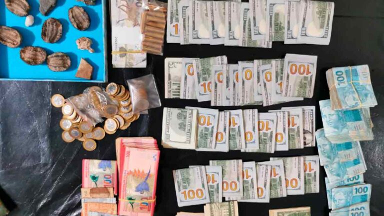 Ação da PF apreendeu dólares, fósseis e munições em casa na parte alta de Corumbá