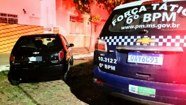 Força Tática recupera veículo furtado no centro de Corumbá