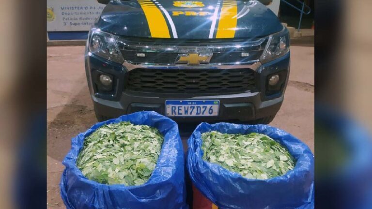 Boliviano é preso com 45 Kg de folhas de coca durante abordagem da PRF em Miranda