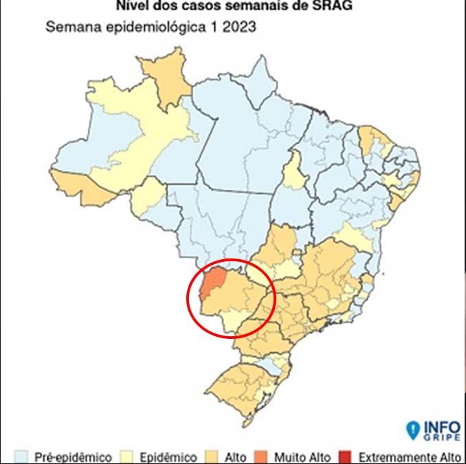 Fiocruz classifica região do Pantanal com nível muito alto para doenças respiratórias 2 boletim infogripe