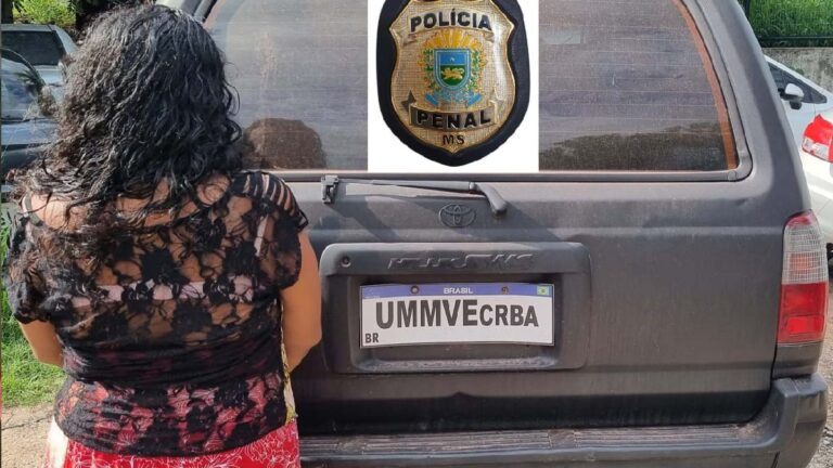 Condenada a 10 anos de prisão por roubo é presa pela Polícia Penal de Corumbá