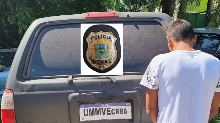Condenado a 18 anos por roubo é preso pela polícia penal no centro de Corumbá