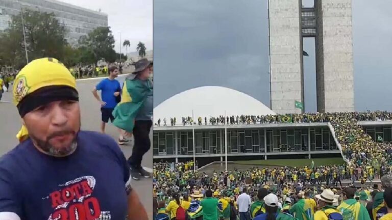 “Aqui é Pantanal Mato Grosso do Sul, vamos invadir essa p…” diz golpista em Brasília