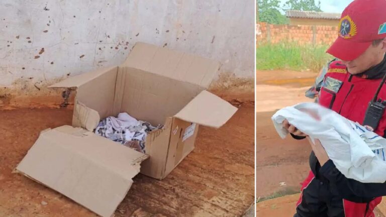 Recém-Nascido é abandonado dentro de caixa de papelão em Campo Grande