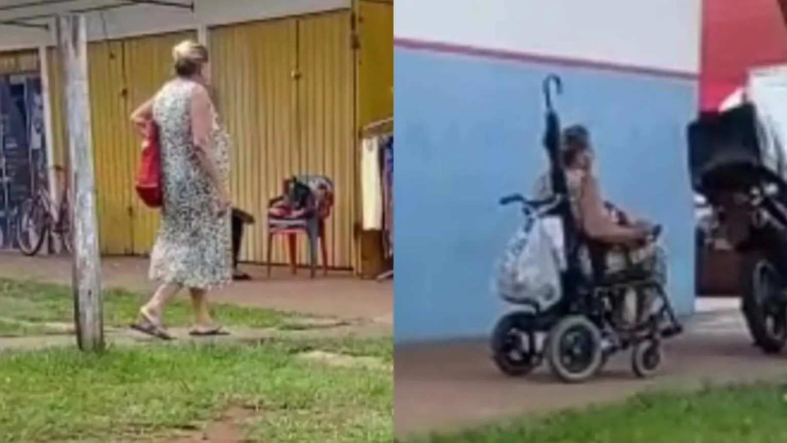 Você está visualizando atualmente VÍDEO: Cadeirante que vive de esmolas na fronteira é flagrada andando