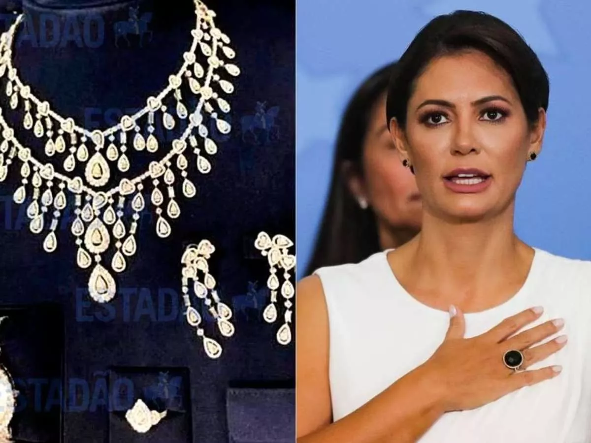 Você está visualizando atualmente Governo Bolsonaro tentou trazer ilegalmente colar e brincos de diamante de R$ 16,5 mi para Michelle