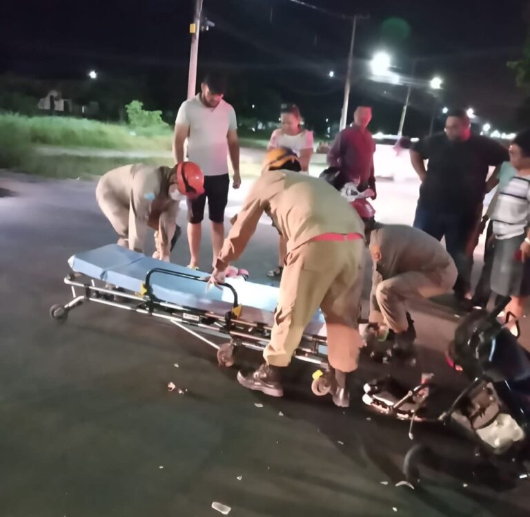 Colisão entre carro e moto deixa motociclista ferido em Corumbá