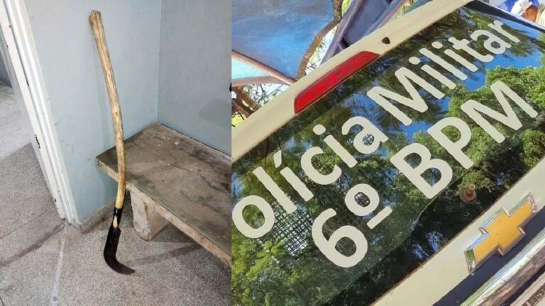 Homem é preso após ameaçar vizinhos com foice em Corumbá