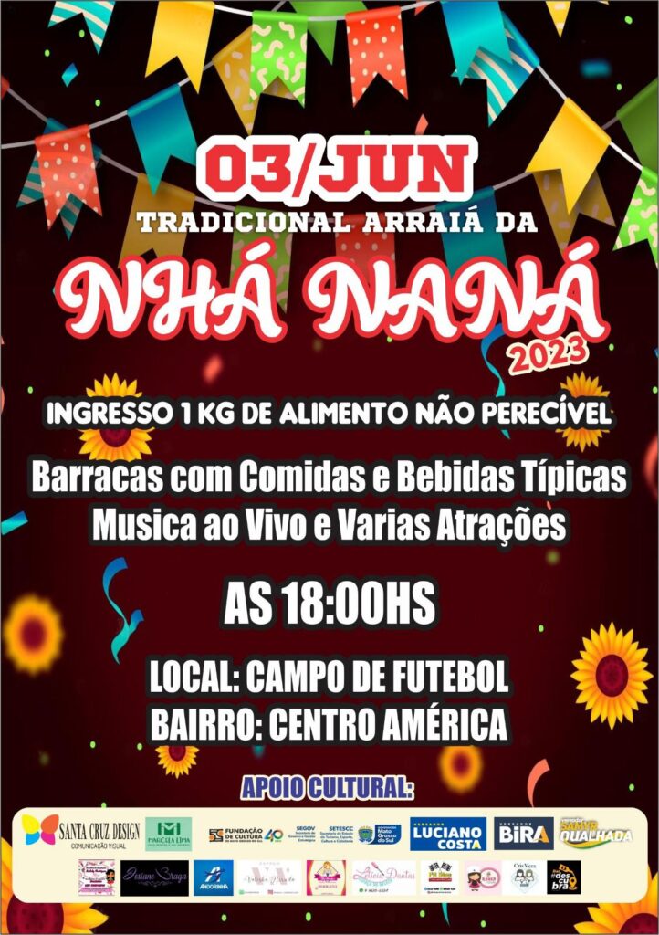 Arraiá da Nhá Naná vai animar Corumbá neste sábado com música, quadrilha e solidariedade 1 arraia
