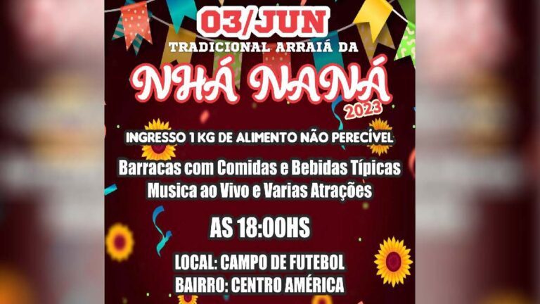 Arraiá da Nhá Naná vai animar Corumbá neste sábado com música, quadrilha e solidariedade