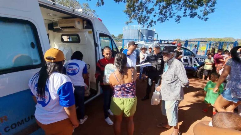 Ação solidária da PM beneficia famílias carentes no Loteamento Pantanal