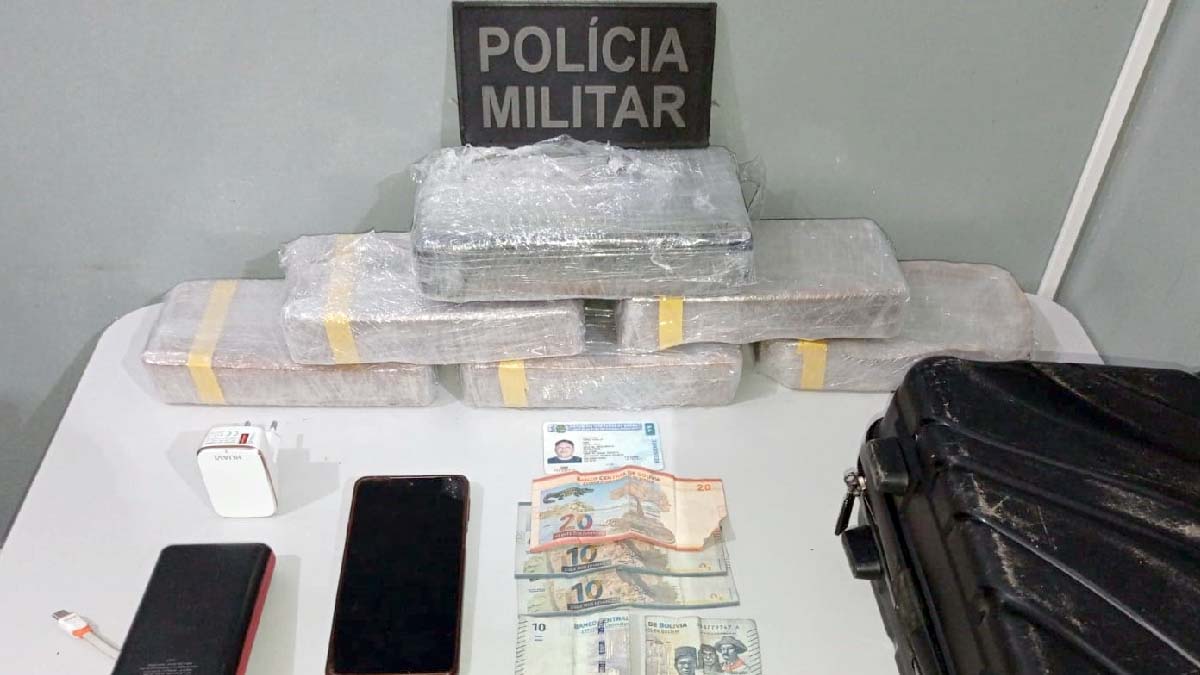 Você está visualizando atualmente Polícia Militar apreende seis quilos de drogas e prende boliviano em Corumbá